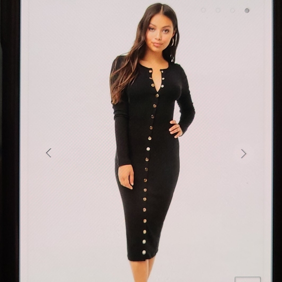 Button Midi Dress Size S - Picture 1 of 5